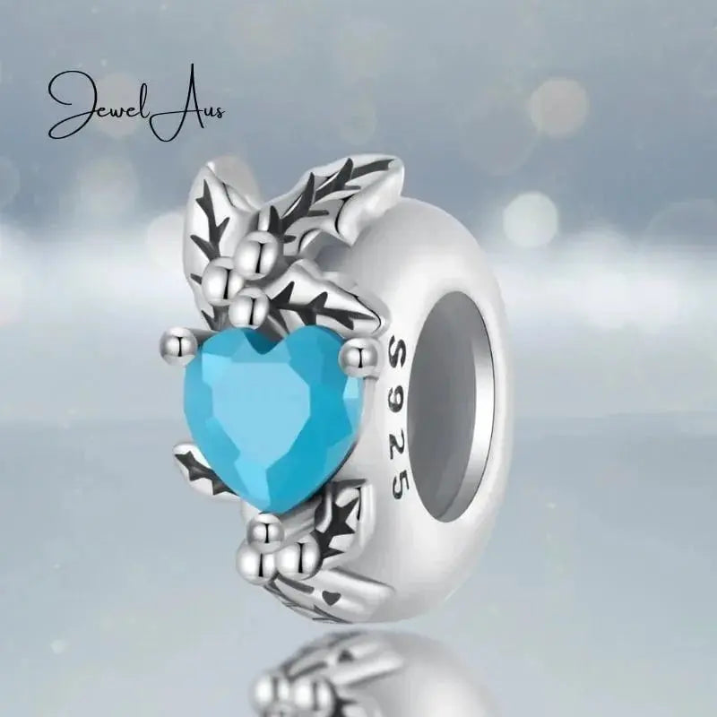 jewelaus CHARMS December Birthstone Flower Stopper Charm