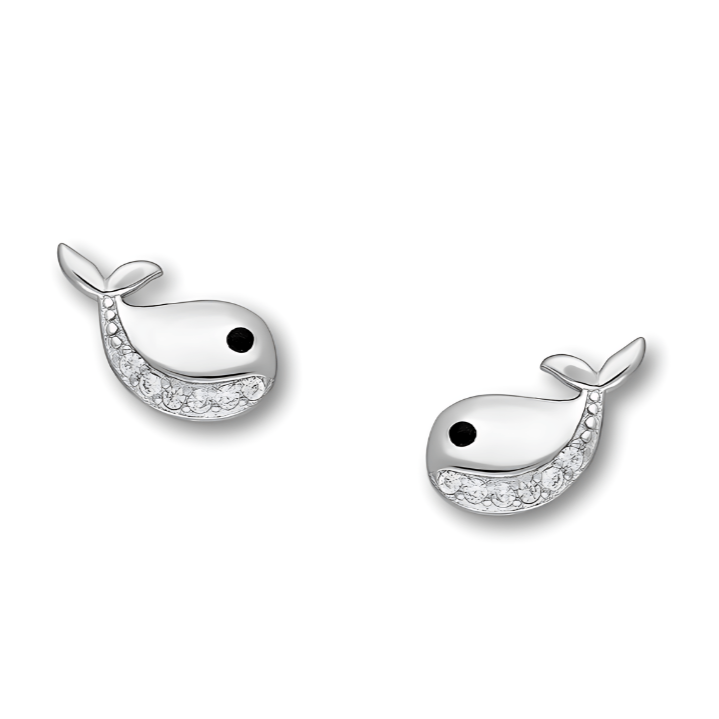 jewelaus Earrings Sterling Silver Dolphin Earrings