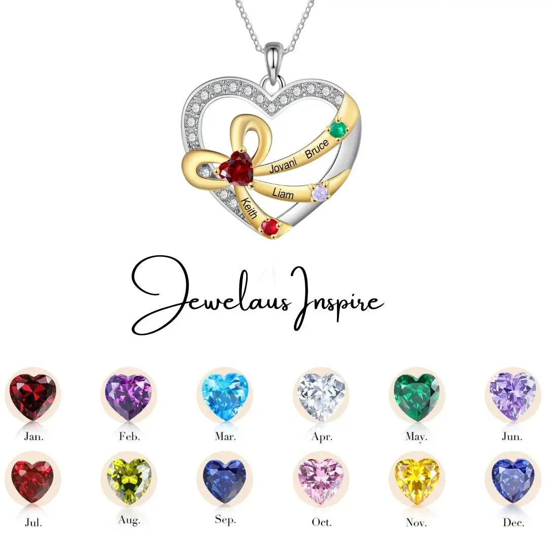 925 Sterling Silver Custom Birthstone necklace cmoffer