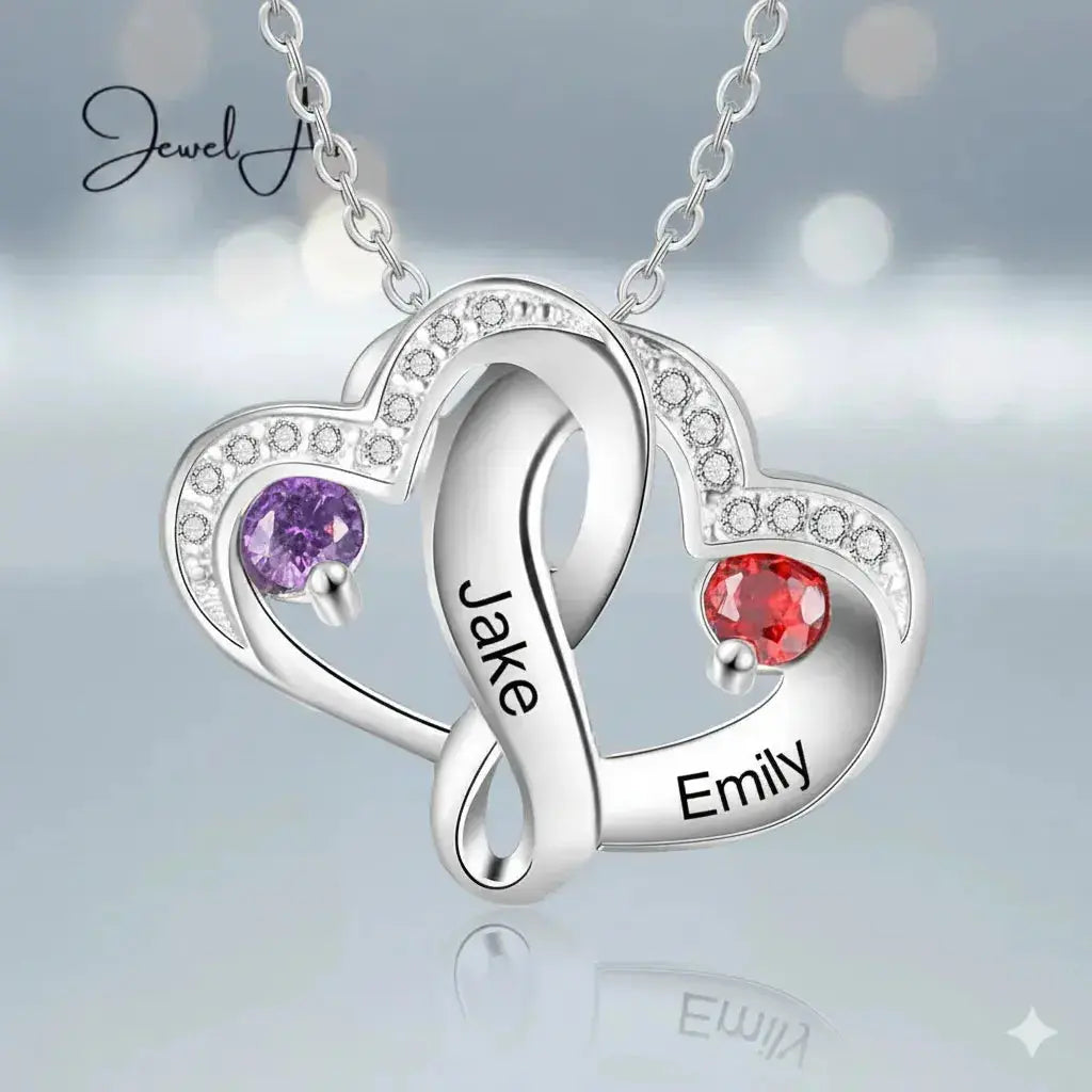 jewelaus Necklace 925 Sterling Silver Heart Necklace