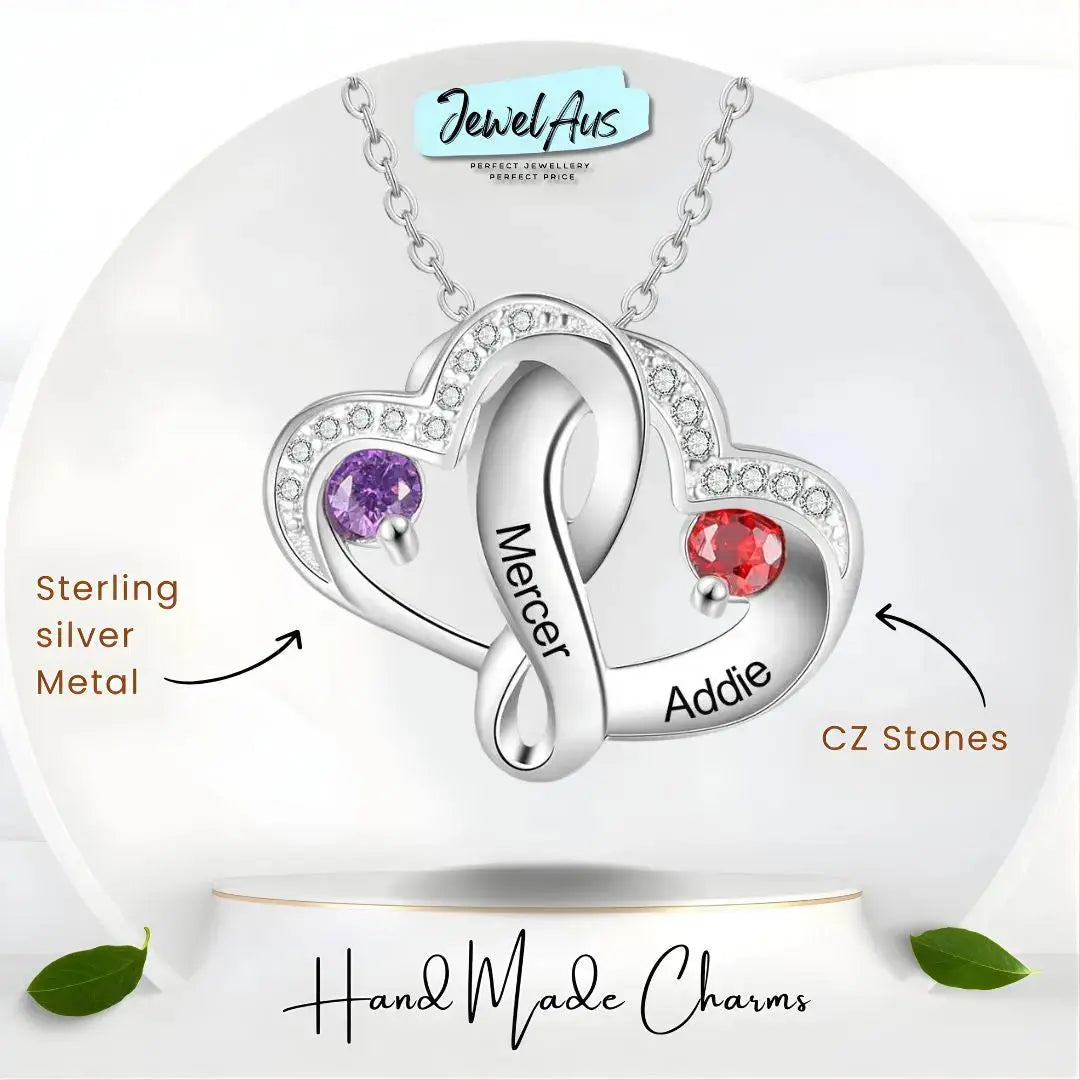 jewelaus Necklace 925 Sterling Silver Heart Necklace