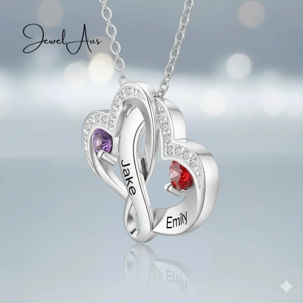 925 Sterling Silver Heart Necklace jewelaus