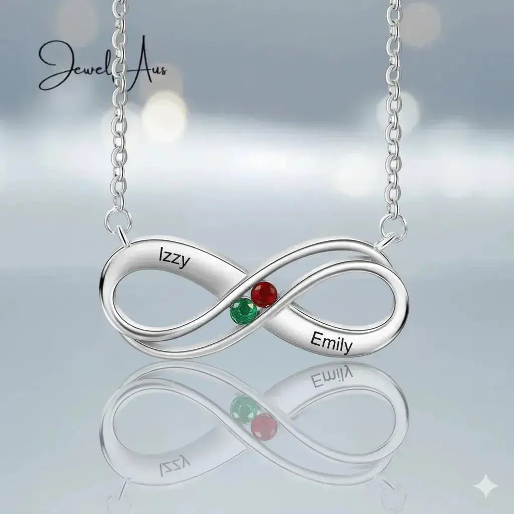 jewelaus Necklace 925 Sterling Silver Infinity Necklace