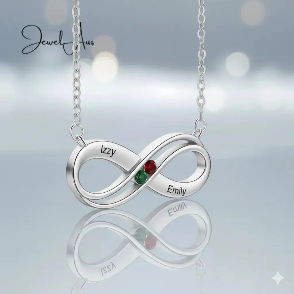 925 Sterling Silver Infinity Necklace jewelaus