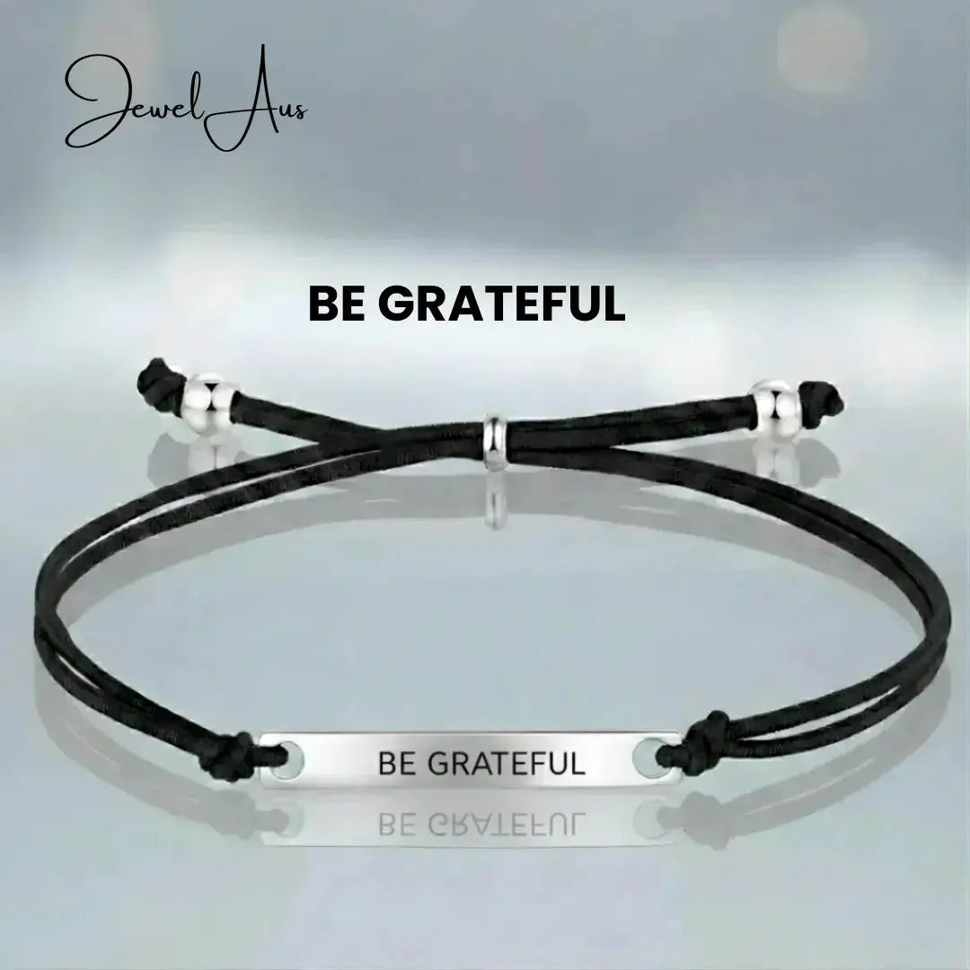 Affirmation BE GRATEFUL Bracelet jewelaus
