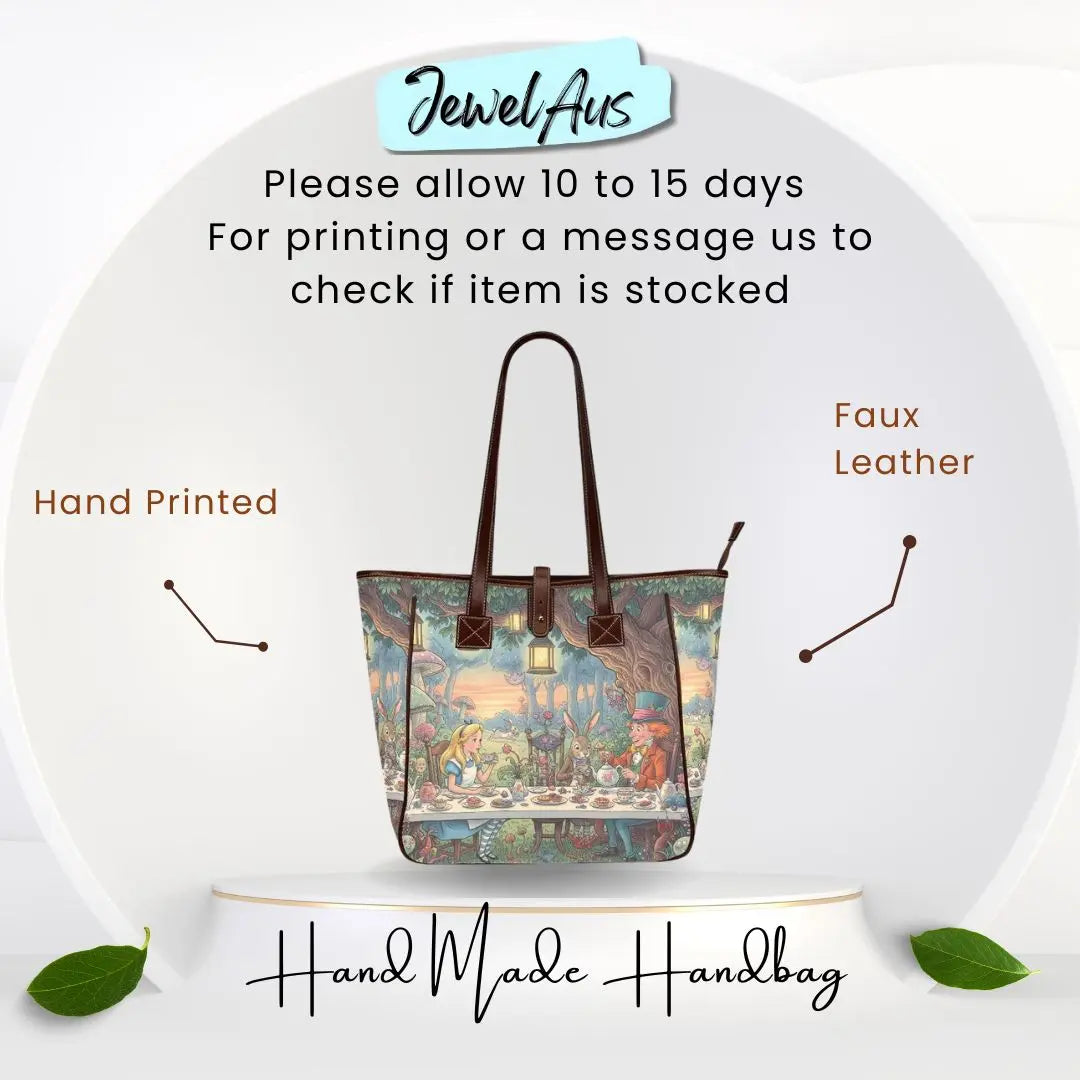 Alice Themed Shoulder Handbag Inkedjoy