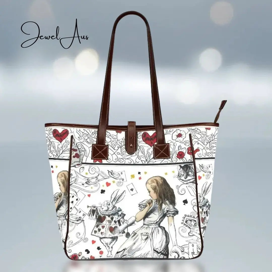 Alice & Rabbit Classic Tote Handbag Inkedjoy