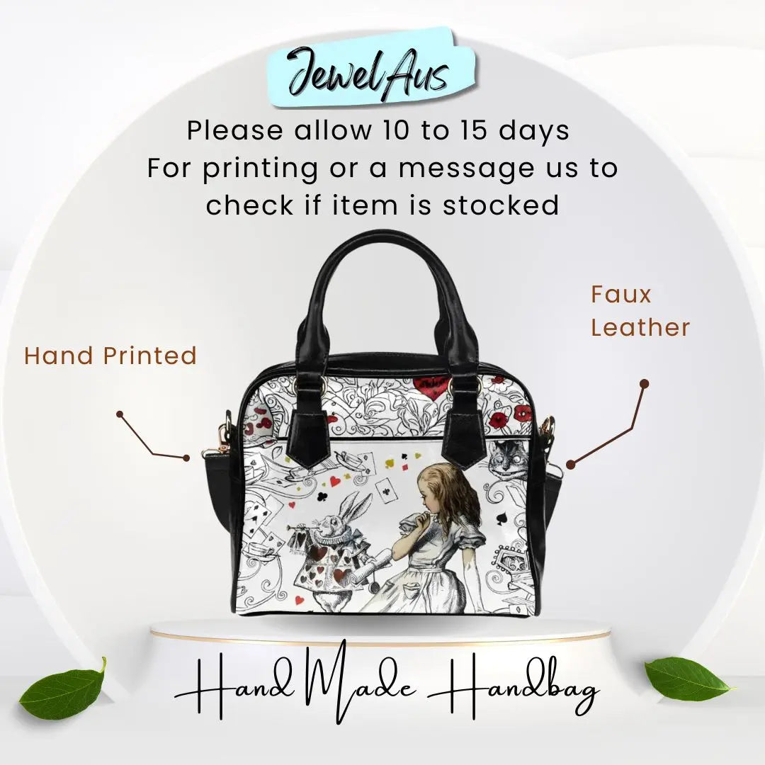 Alice & Rabbit Shoulder Handbag Inkedjoy