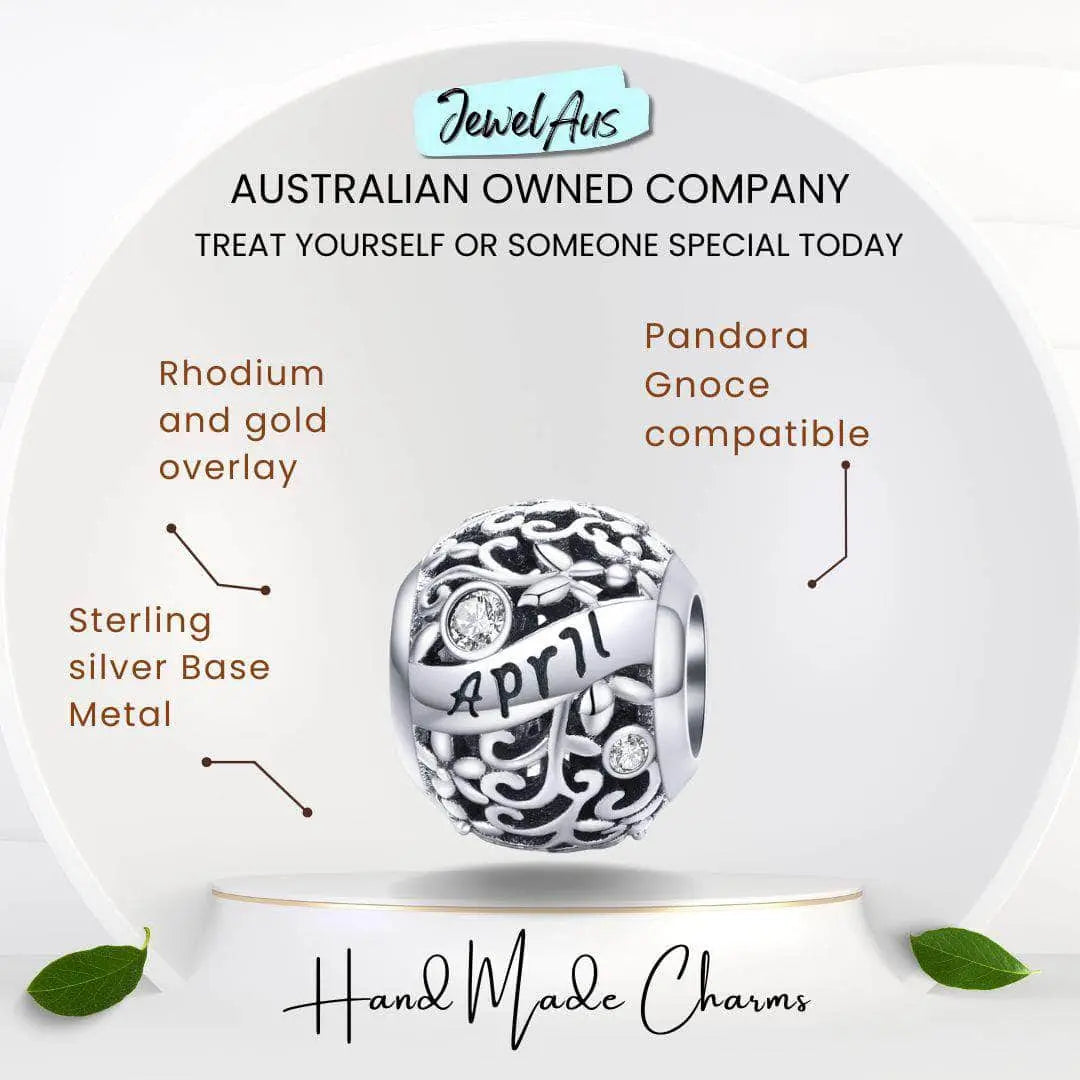 jewelaus CHARMS April Birthstone Charm