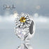 jewelaus CHARMS April Birthstone Flower Stopper Charm