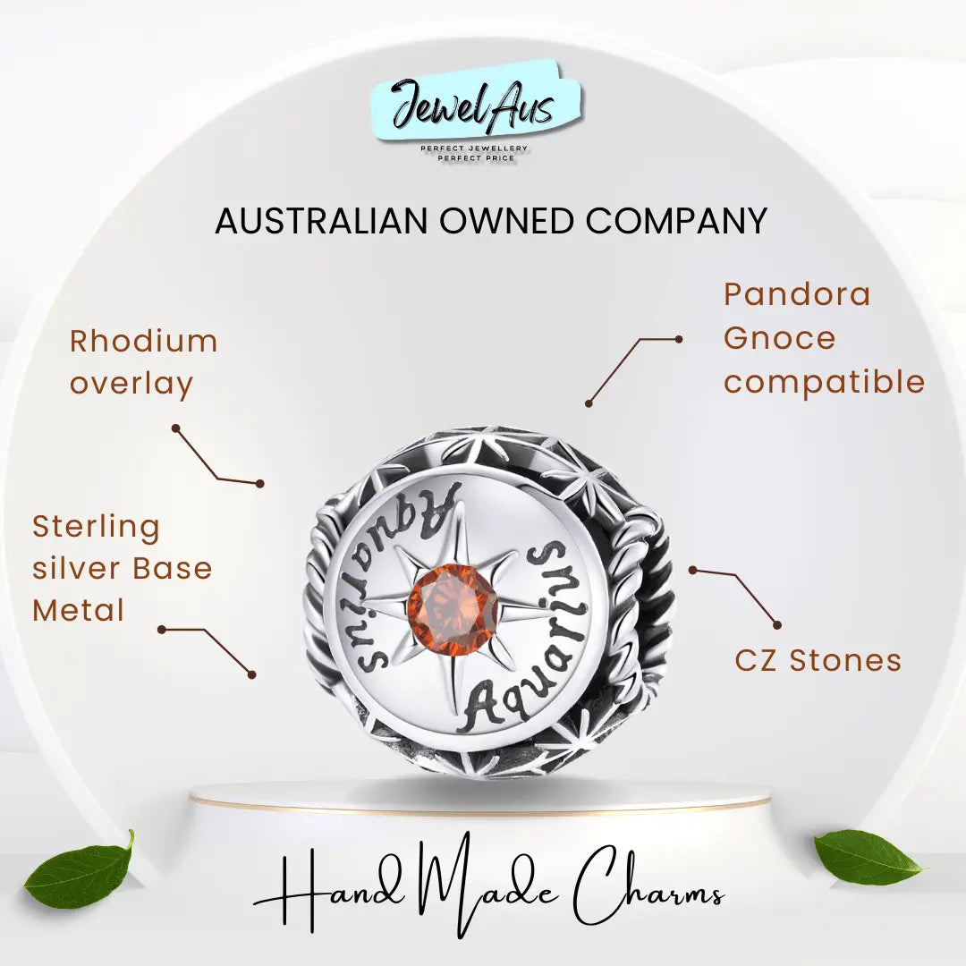 jewelaus CHARMS Aquarius star sign charms