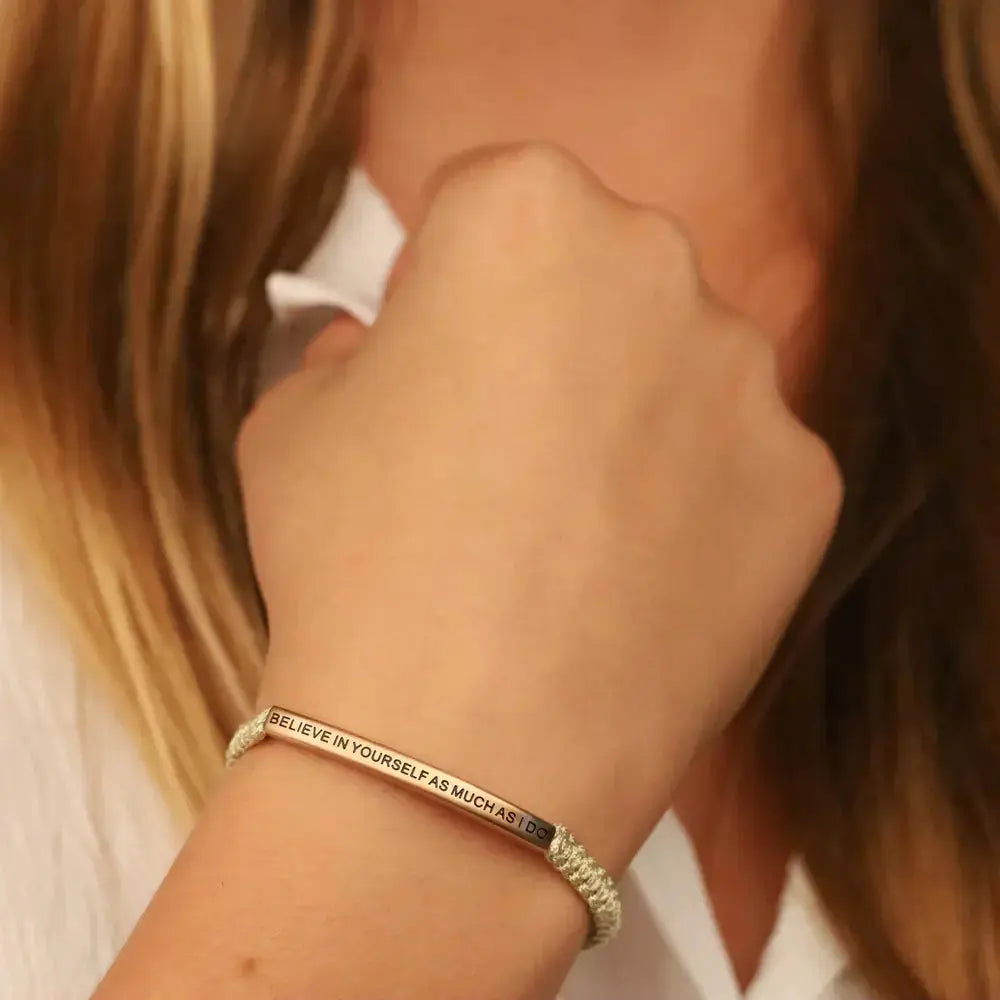 BELIEVE IN YOURSELF AS MUCH AS I DO Cored Bracelet jewelaus