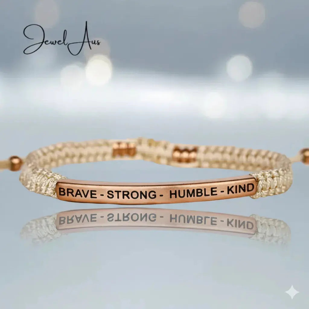 BRAVE - STRONG - HUMBLE - KIND Cored Bracelet jewelaus