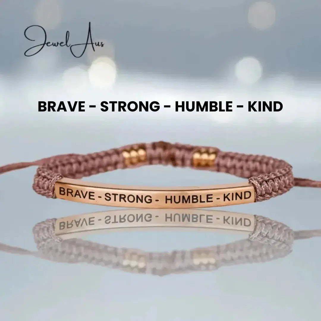 BRAVE - STRONG - HUMBLE - KIND Cored Bracelet jewelaus