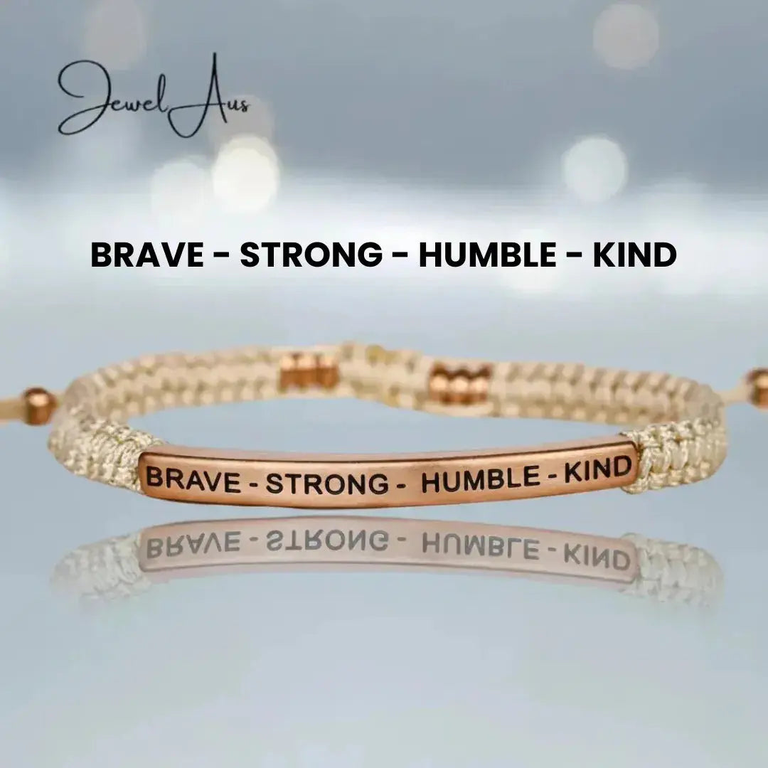 BRAVE - STRONG - HUMBLE - KIND Cored Bracelet jewelaus