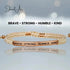 BRAVE - STRONG - HUMBLE - KIND Cored Bracelet jewelaus