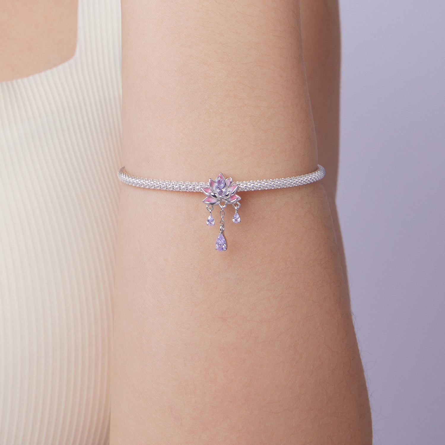 Pink Lotus Charm