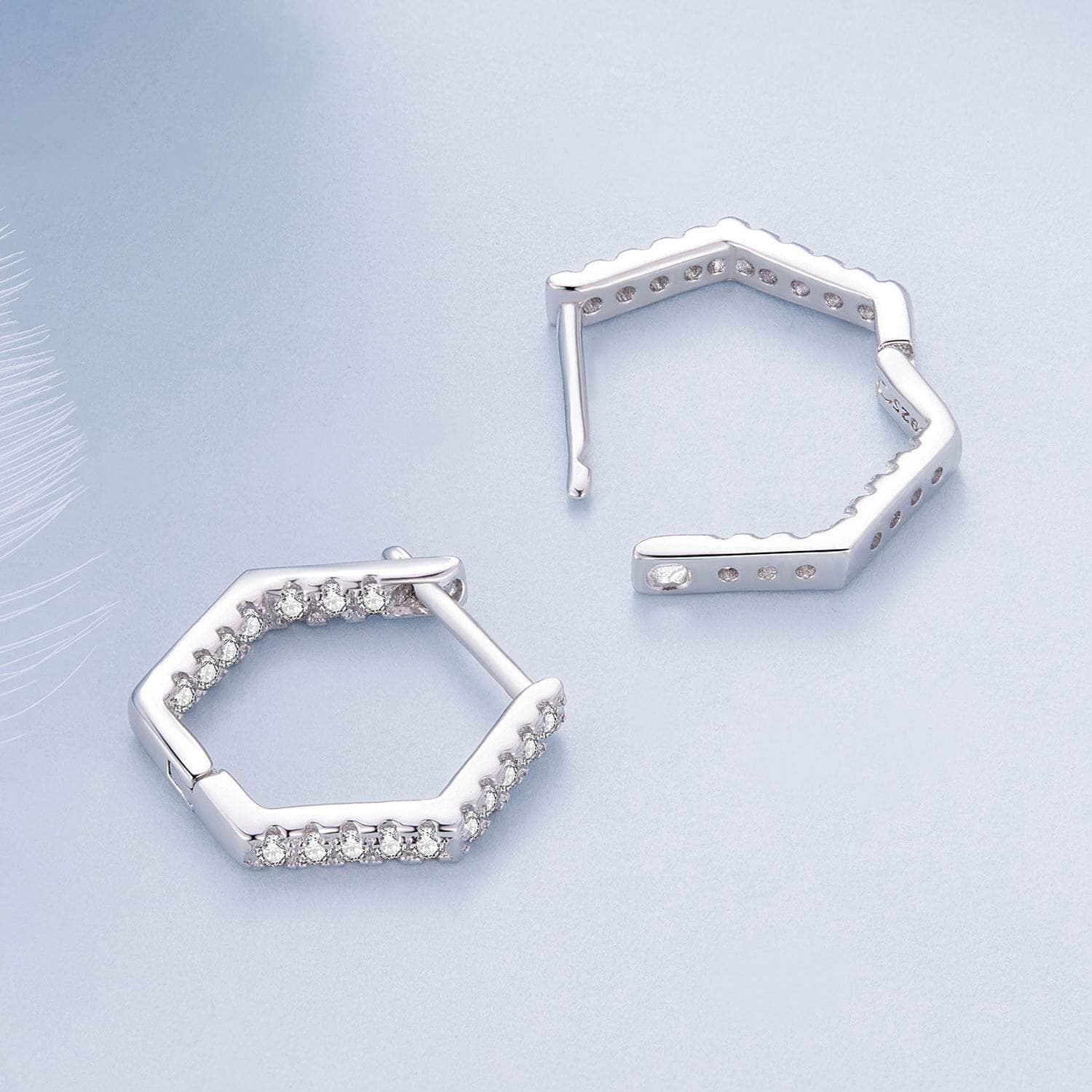Hexo Hoop Earrings