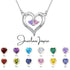 jewelaus Necklace Birthstone Heart Shape Necklace