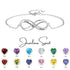 Birthstone & Engraved 925 Sterling Silver Bracelet cmoffer