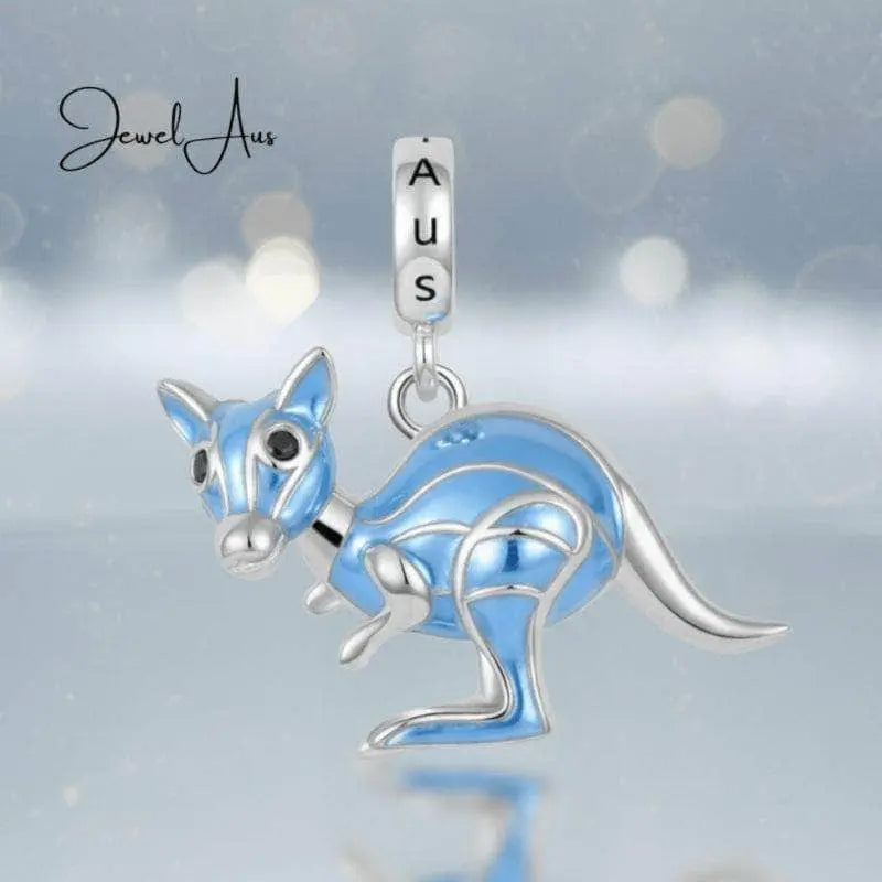 jewelaus CHARMS Blue Aussie Kangaroo Charm