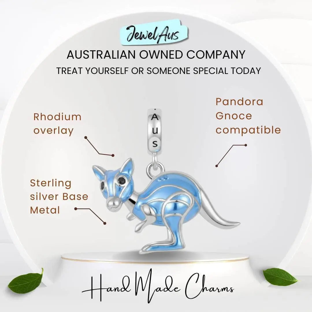 jewelaus CHARMS Blue Aussie Kangaroo Charm
