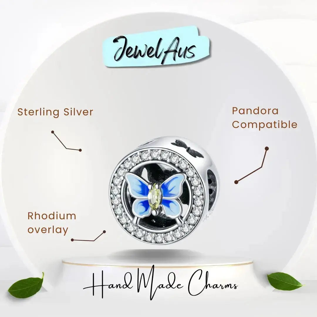 jewelaus CHARMS Blue Butterfly Charm