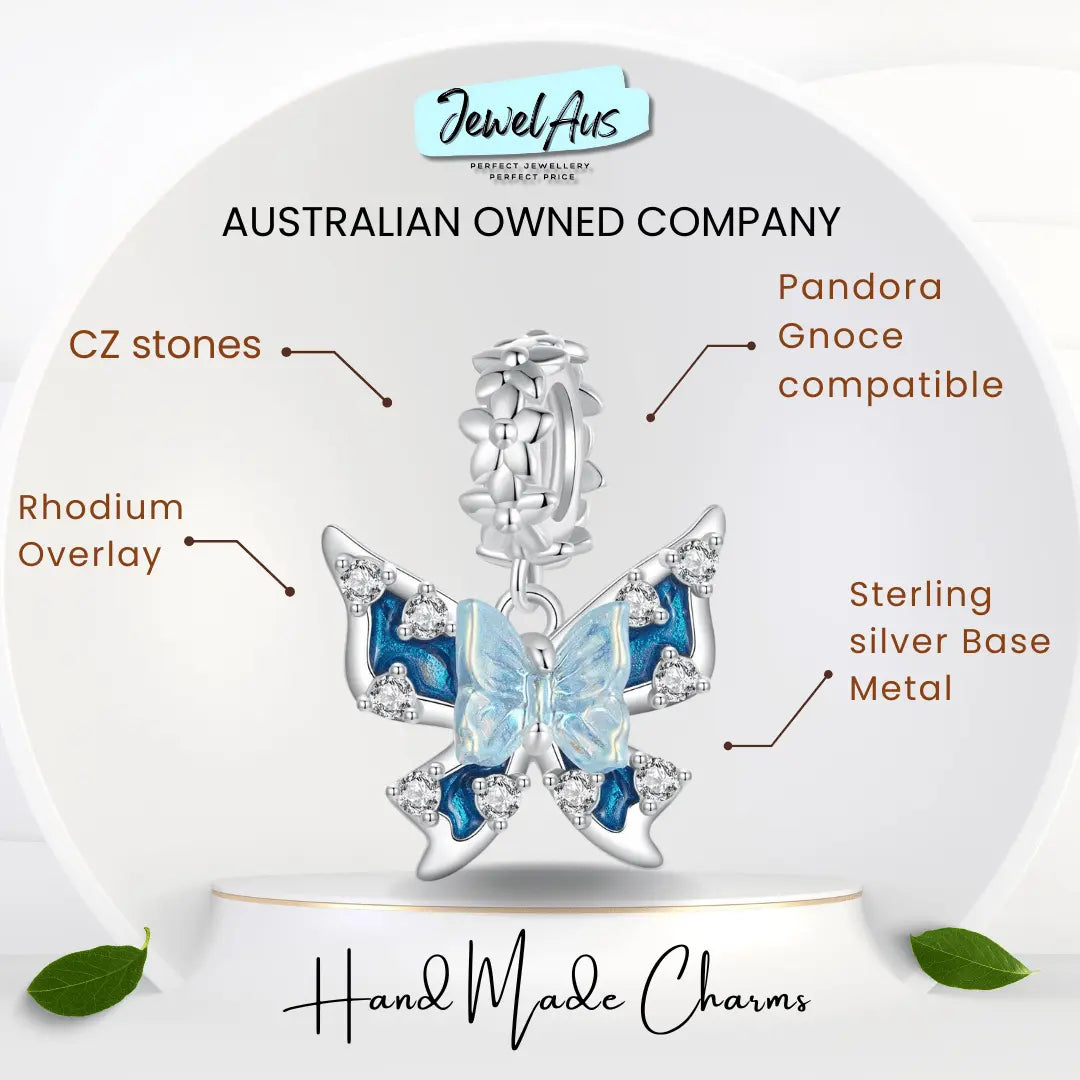 jewelaus CHARMS Blue Butterfly Charm