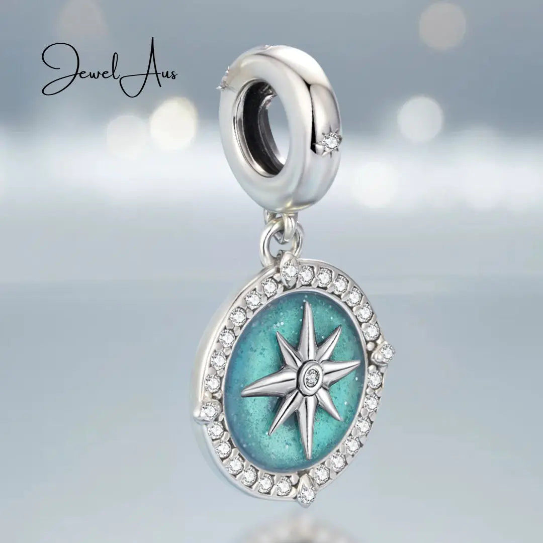 Blue Compass Charm jewelaus
