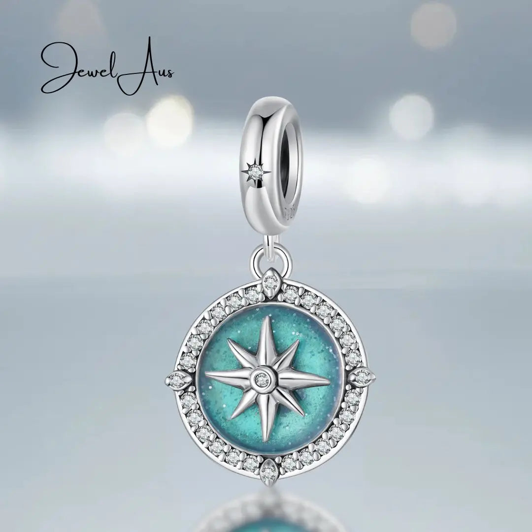 Blue Compass Charm jewelaus