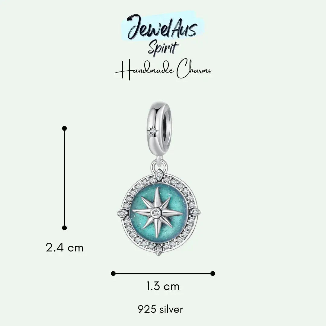 Blue Compass Charm jewelaus