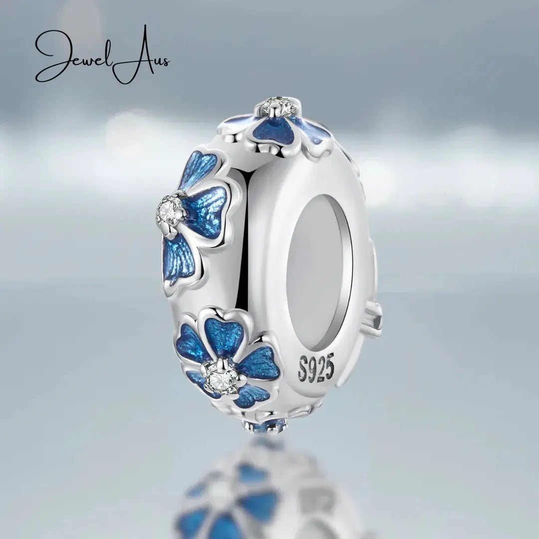 Blue Flower Stopper Charm jewelaus