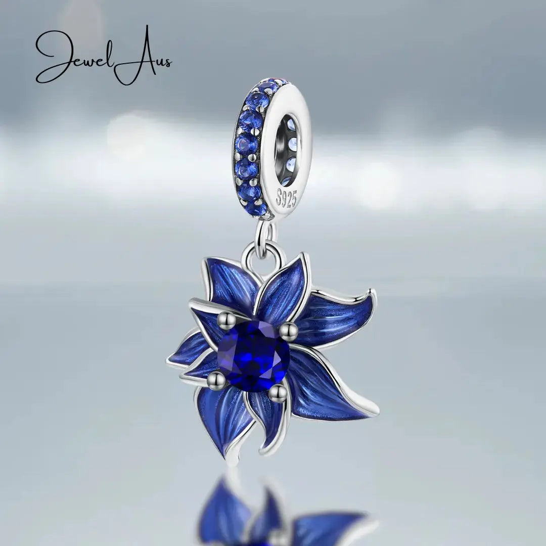 Blue Lotus Charm jewelaus