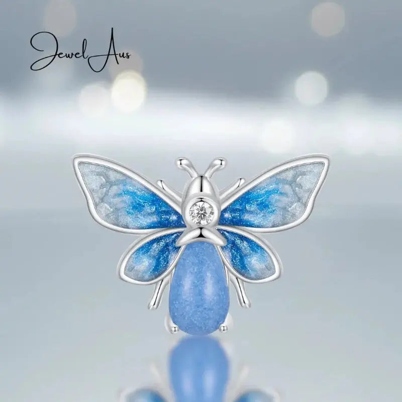 jewelaus CHARMS Blue Moth Charm