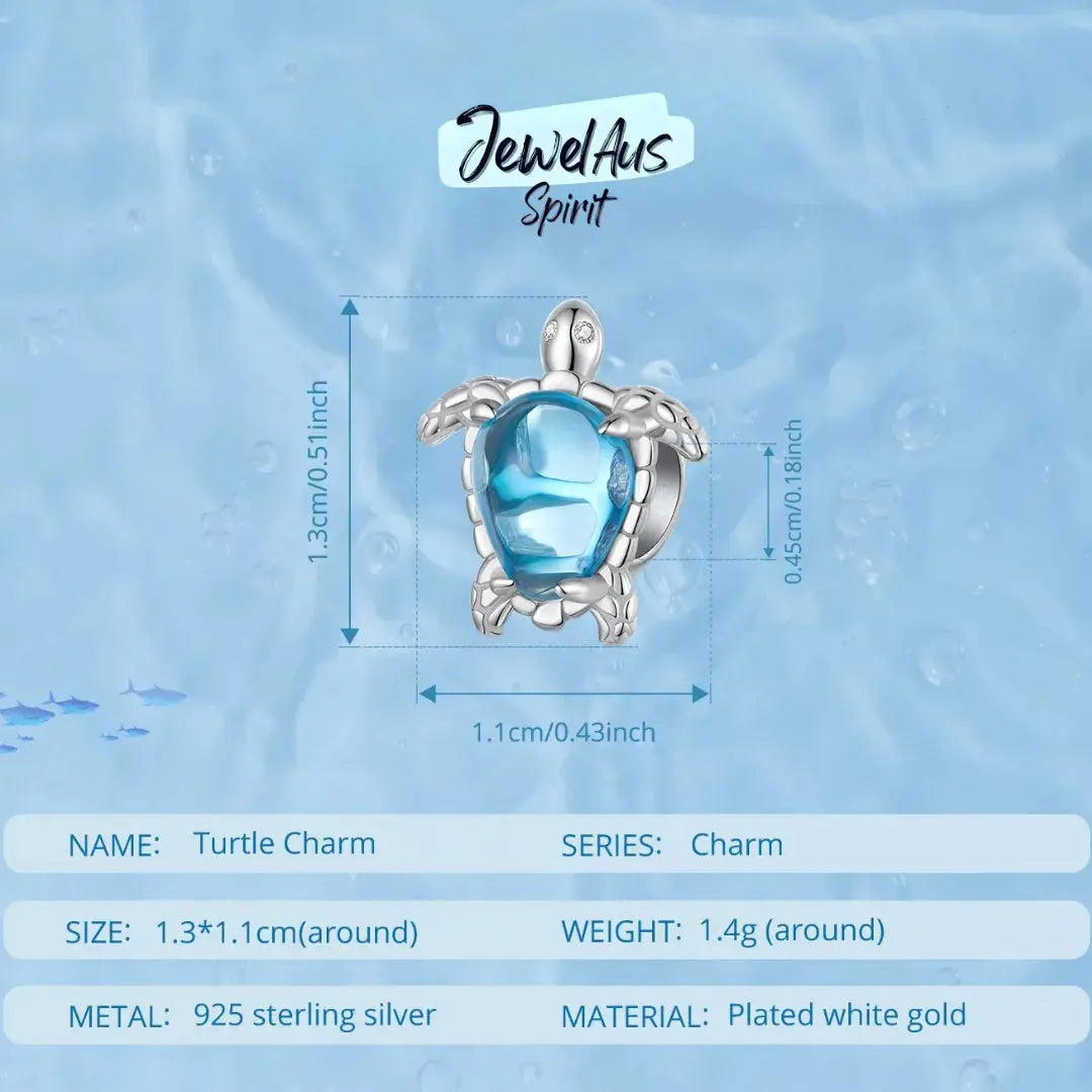 Blue Turtle charm jewelaus