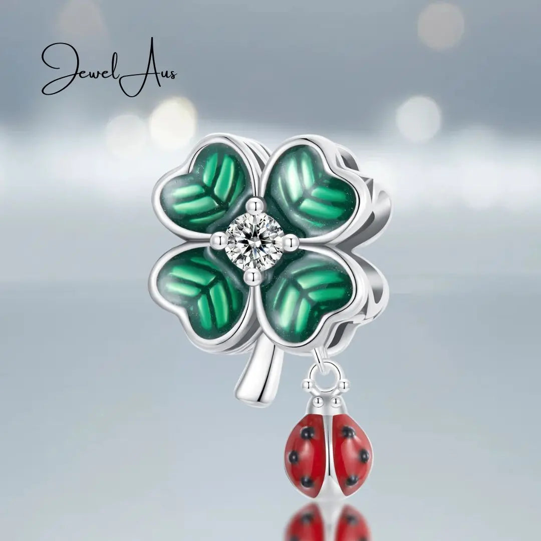 Clover Lady Bug Charm jewelaus