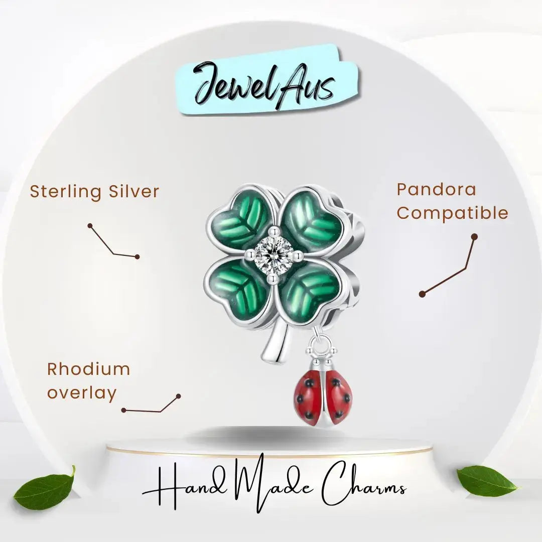 jewelaus CHARMS Clover Lady Bug Charm