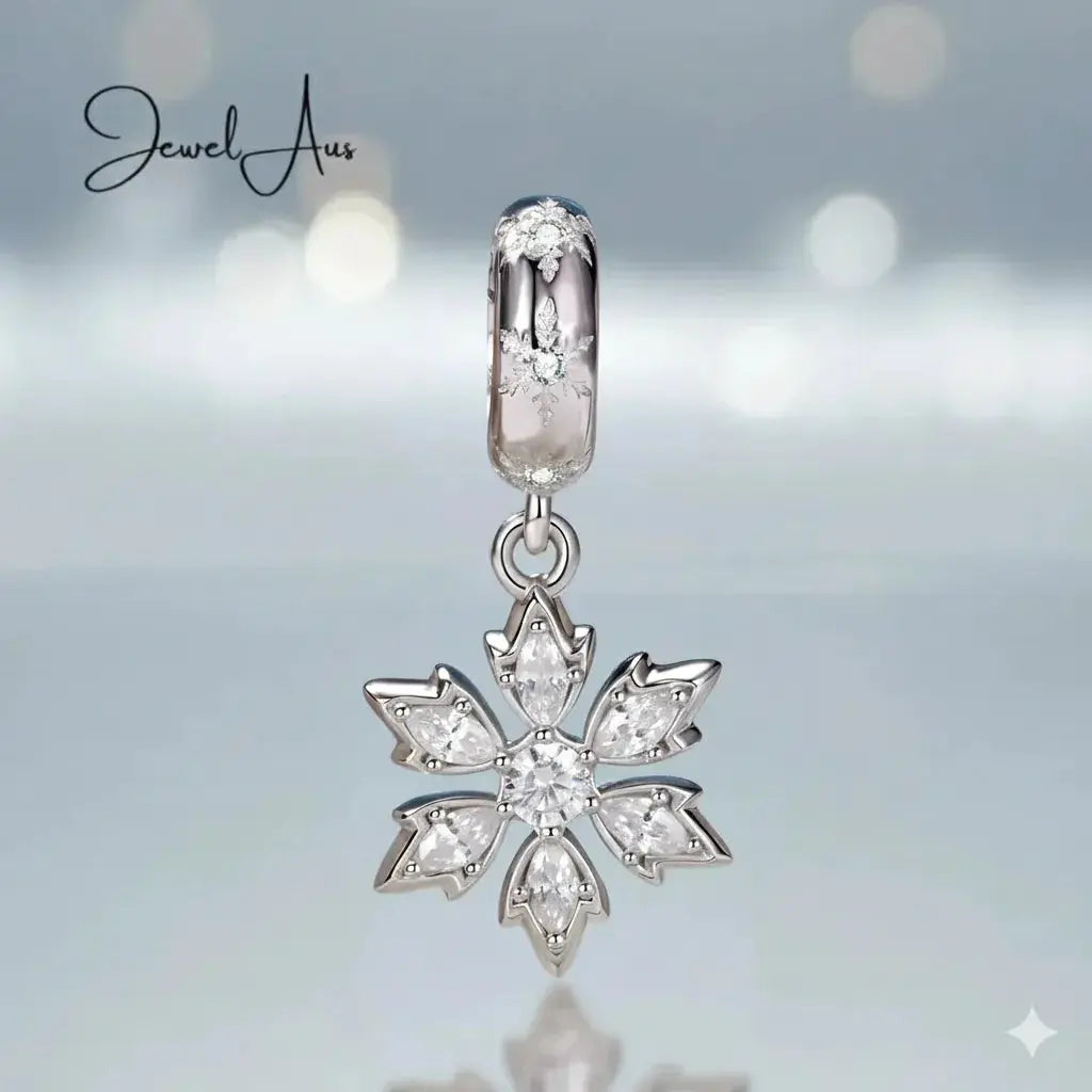 Crystal Snowflake Charm jewelaus