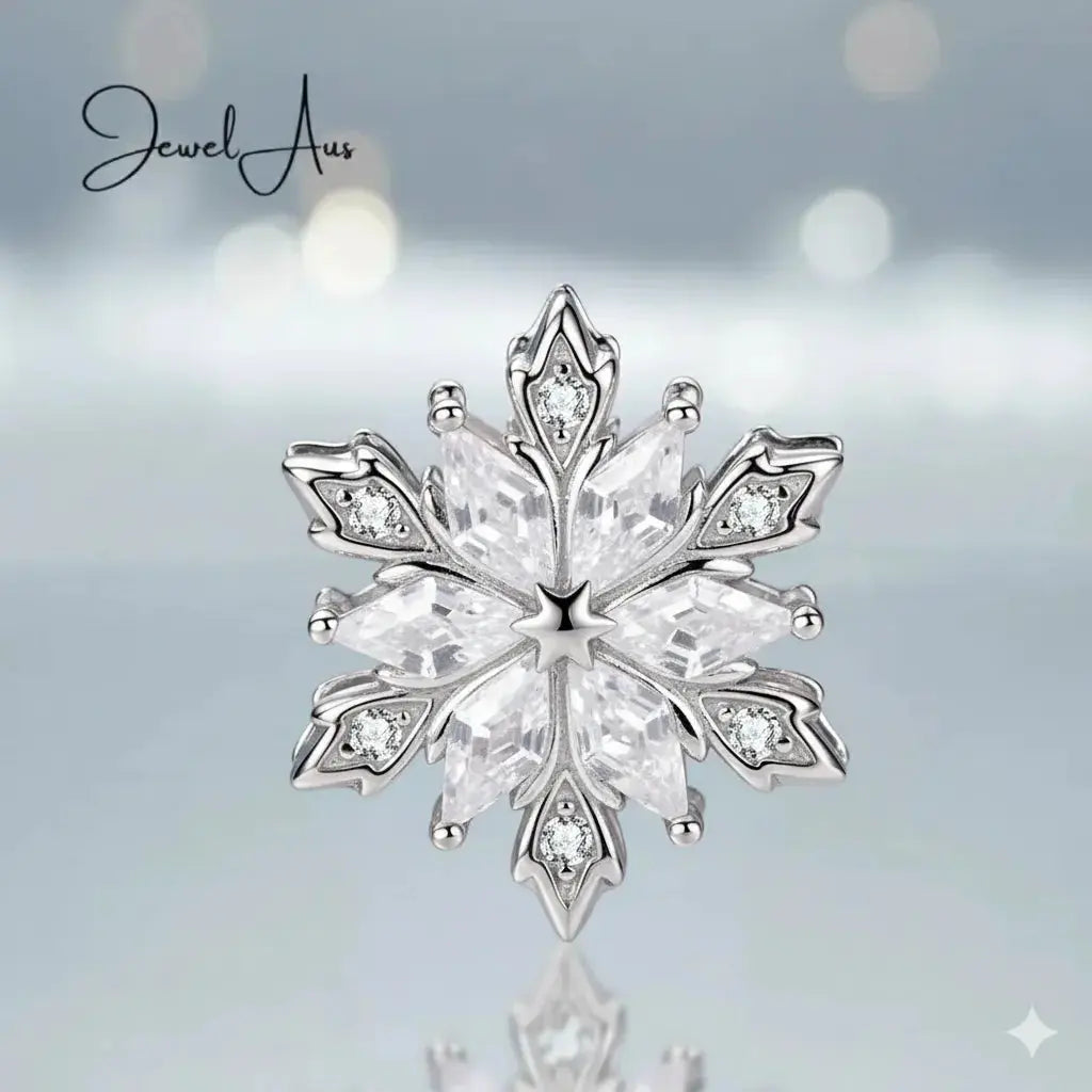 Crystal Snowflake Charm jewelaus