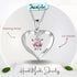 Custom 925 Sterling Silver One Birthstone Heart Necklace cmoffer