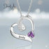 Custom Birthstone Heart Necklace jewelaus