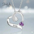 jewelaus Necklace Custom Birthstone Heart Necklace