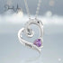 Custom Birthstone Heart Necklace jewelaus