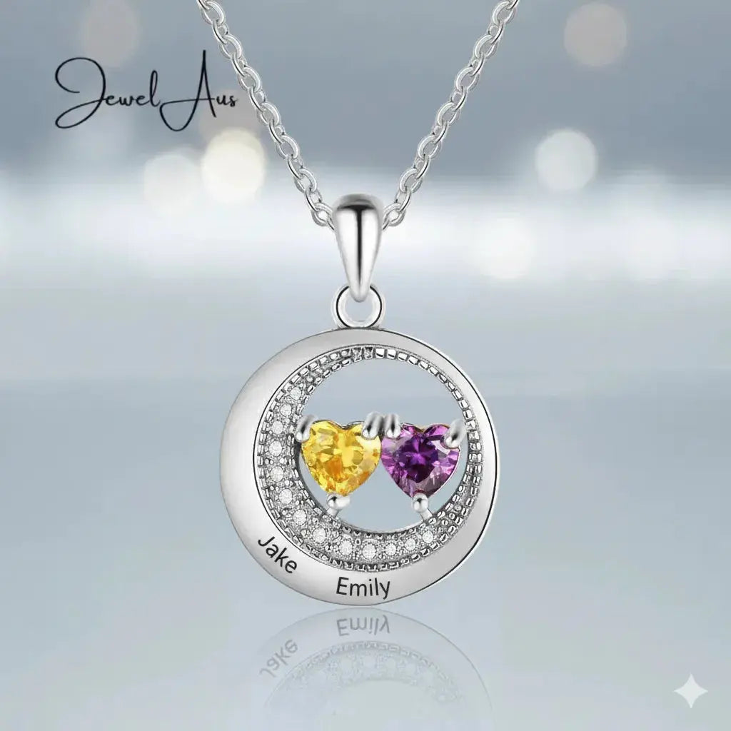 Custom Cubic Zirconia Moon Necklace cmoffer