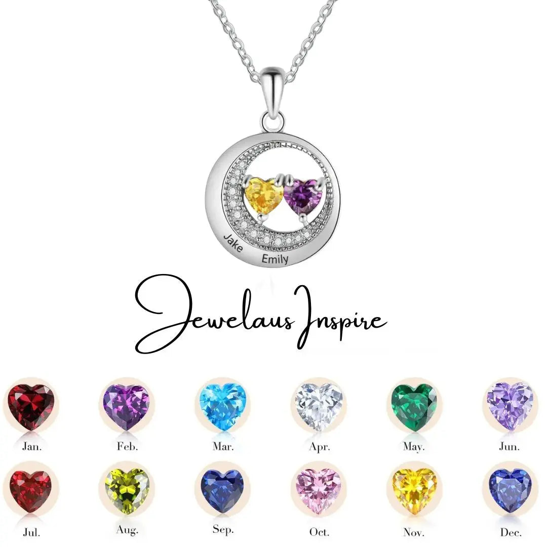 Custom Cubic Zirconia Moon Necklace cmoffer