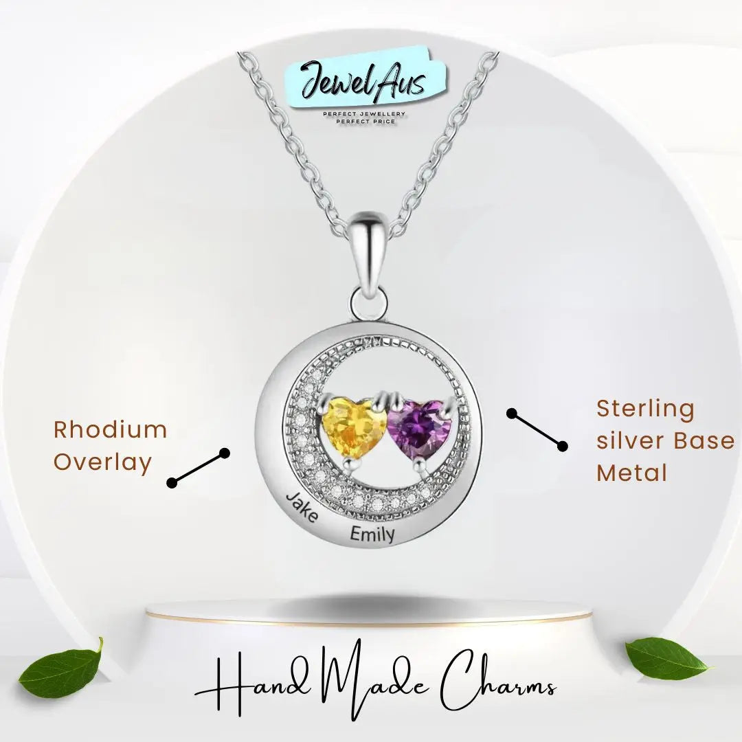 Custom Cubic Zirconia Moon Necklace cmoffer