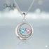 Custom Cubic Zirconia Moon Necklace jewelaus