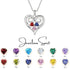 Custom Three Birthstone Necklace jewelaus