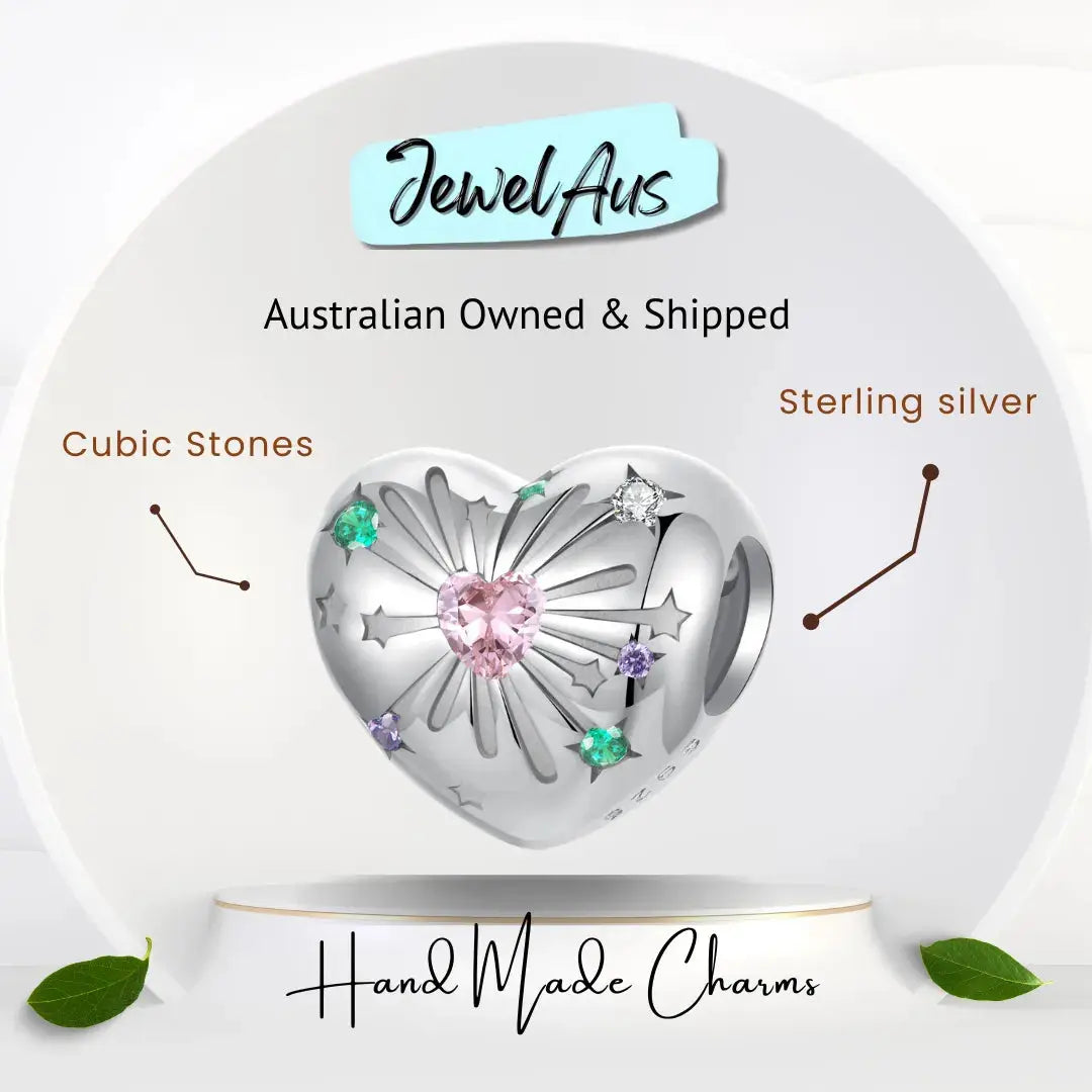 Dazzling Heart Charm jewelaus