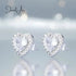 jewelaus Earrings Diamante Heart Stud Earrings